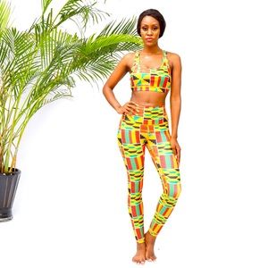 African Print Yoga Tracksuit